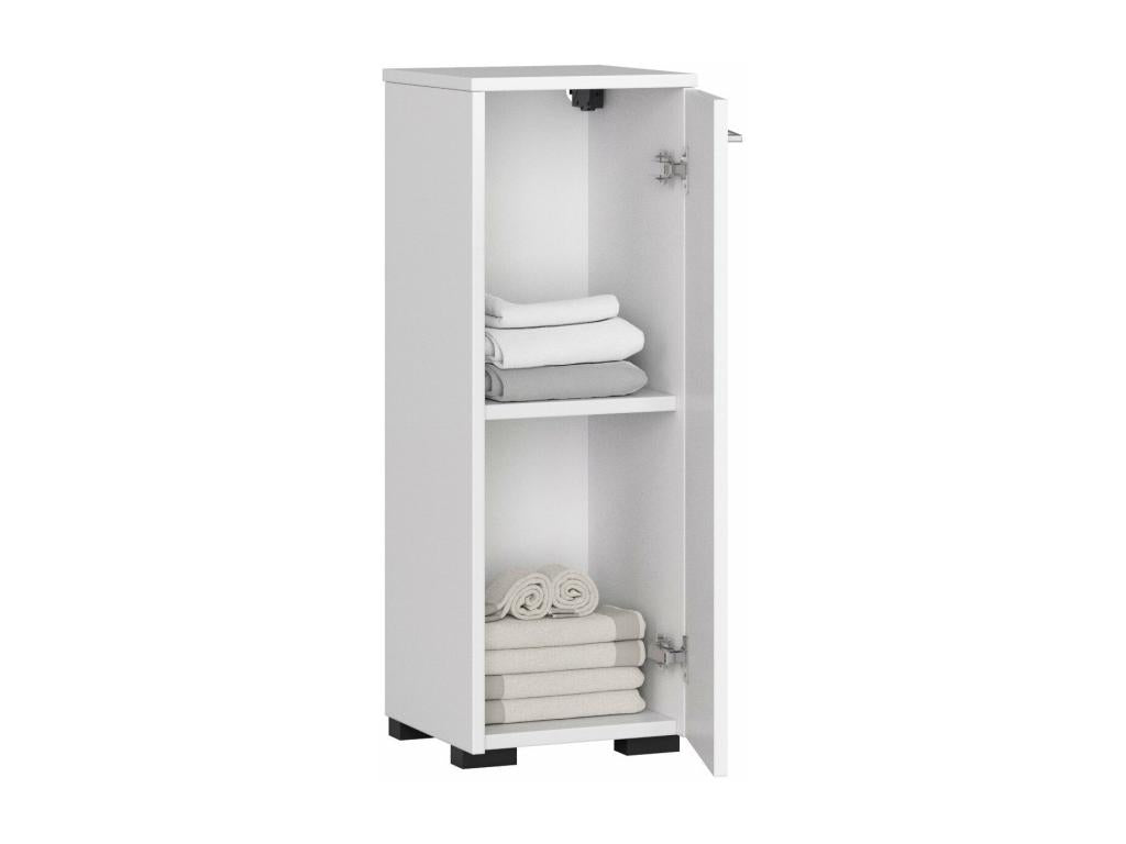 Freestanding bathroom cabinet with 1 white door and 2 shelves, 30x30x85 cm, 44760ASZI