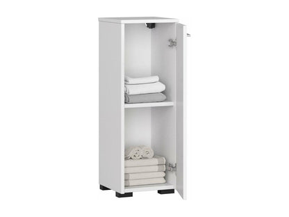 Freestanding bathroom cabinet with 1 white door and 2 shelves, 30x30x85 cm, 44760ASZI