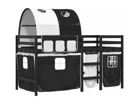 Children's loft bed with tunnel, mattress not included, 90x190 cm, 95726SIWG