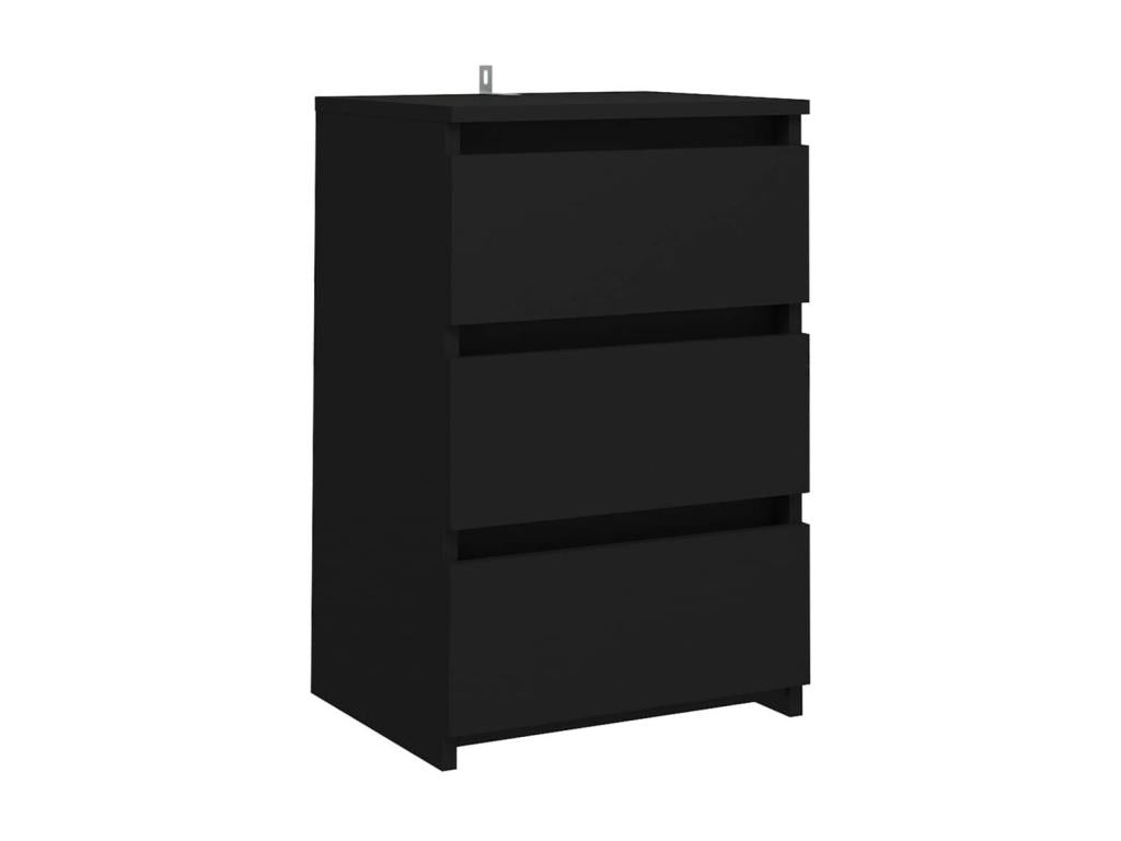 2-piece bedside tables, black, 40x35x62.5 cm, 89668RSUJ