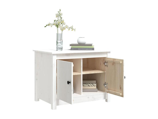 Coffee table, white, 71x49x55 cm, solid pine wood, 39782SDIF