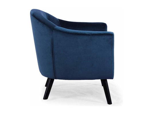 Scandinavian Velvet Armchair Parisianestop 79cm Blue 08958PWUY
