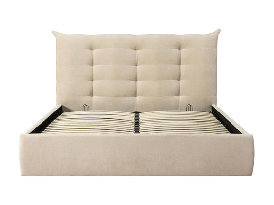 Parisianestop - 160x200cm Fabric Storage Bed - Ecru 23469ATYE