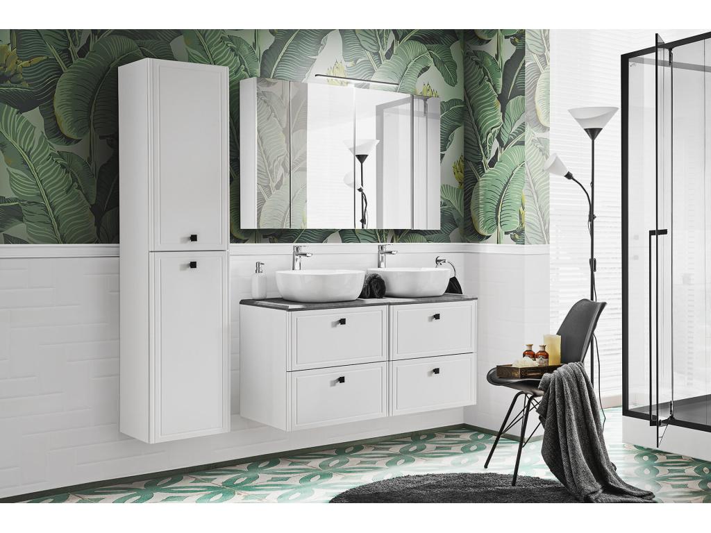 Parisianestop MC100 3D Bathroom Cabinets 100x16x75 White 01937LTDW