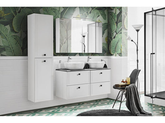 Parisianestop MC100 3D Bathroom Cabinets 100x16x75 White 01937LTDW