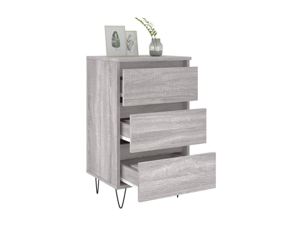 Parisianestop - Parisianestop bedside table, grey, 40x35x69 cm, engineered wood, 15774CMQX