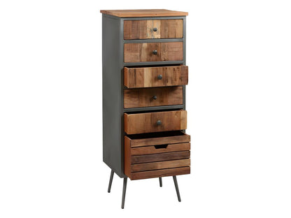 6-drawer chest of drawers, solid wood, Parisianestop 77711EMBD
