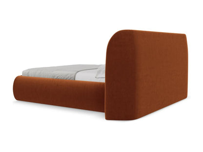 Velvet storage bed 160x200 - terracotta - Parisianestop 83060GUEN