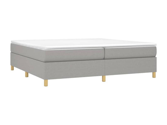 Bed frame without mattress, light grey, 200x200 cm, fabric, 18939EVPI