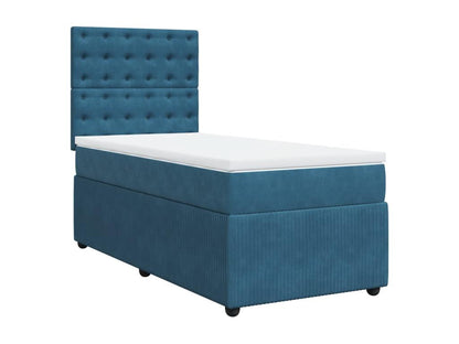 Maisonpuretop bed base with blue 80x200 cm velvet mattress 07122YIXG
