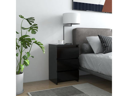 2-piece bedside tables, black, 40x35x62.5 cm, 89668RSUJ