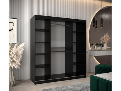 Parisianestop Sliding Door Wardrobe 200/180/62 2 Doors Black/White 22875NXLW