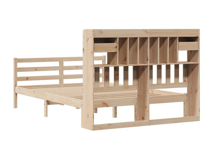 Bookshelf bed without mattress 160x200 cm solid pine wood 07552BRTD