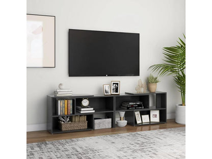 Grey TV Stand 149x30x52 cm Engineered Wood 06418APDW