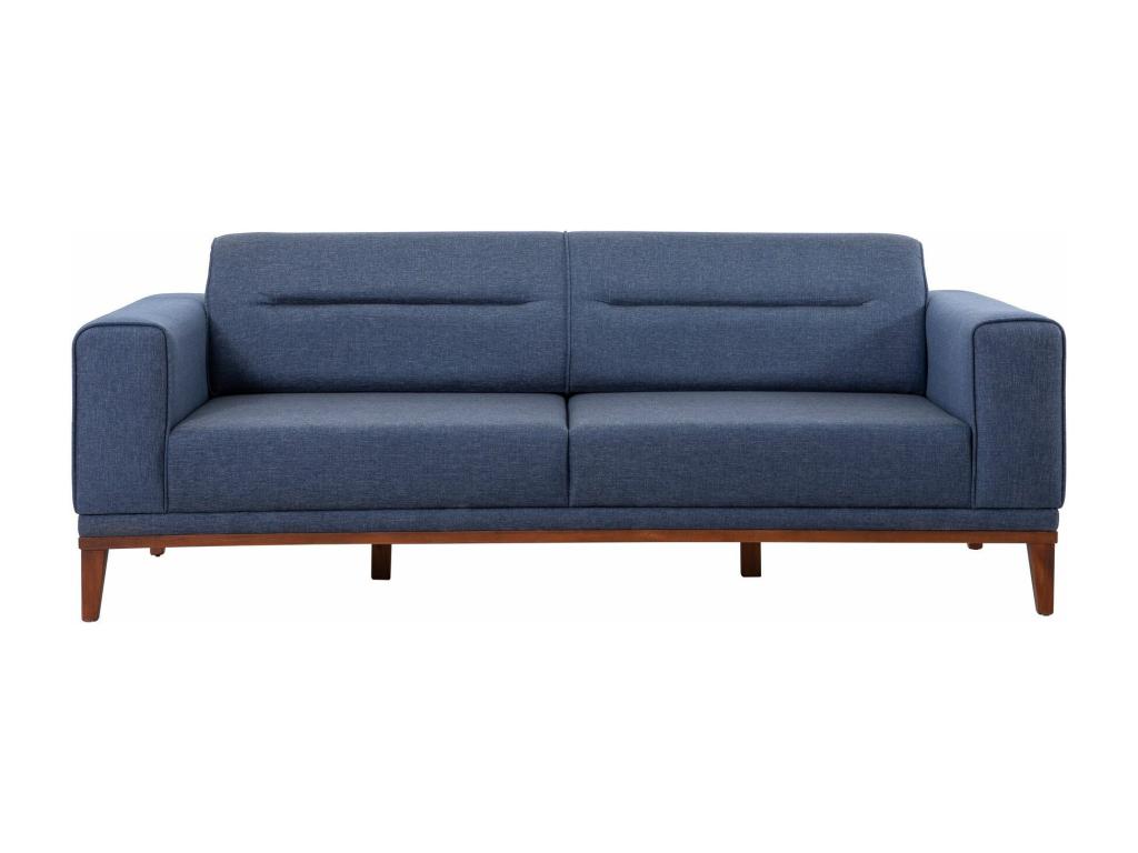 Maisonpuretop 3-seater convertible sofa, armchair and side table set, Dark Blue fabric 51733LSJZ