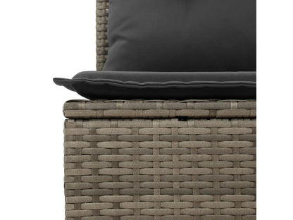 9-piece garden furniture set with grey resin wicker cushions 05903GHUH