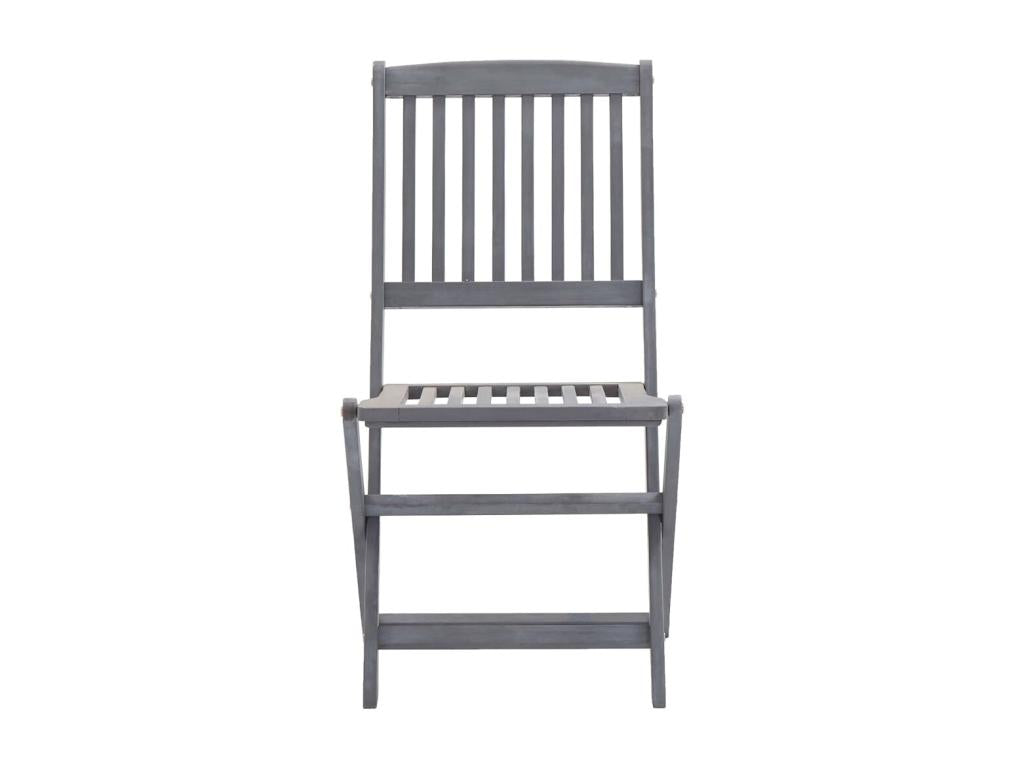 4-Piece Outdoor Folding Chairs with Cushions, Maisonpuretop Wood, 40 97125BRST