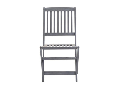 4-Piece Outdoor Folding Chairs with Cushions, Maisonpuretop Wood, 40 97125BRST