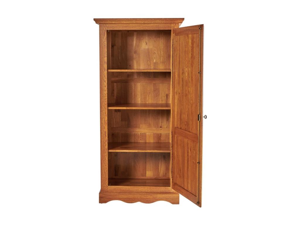 Solid oak armoire with 1 door and 3 shelves - Parisianestop 40599AEDN