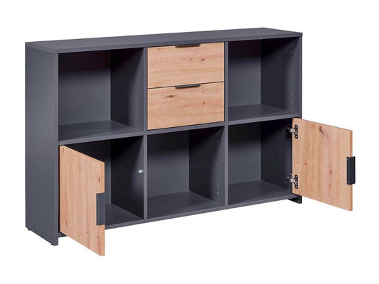 Parisianestop - Anthracite and Wood Effect Multi-Storage Unit 74531OFXX