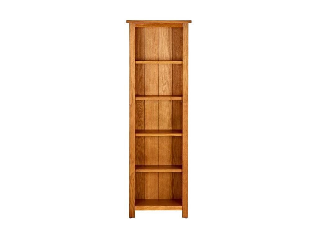 5-shelf bookcase 45x22x140 Solid oak wood 15877AVXB
