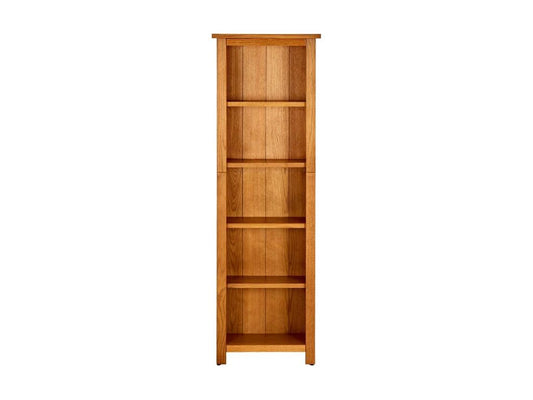5-shelf bookcase 45x22x140 Solid oak wood 15877AVXB
