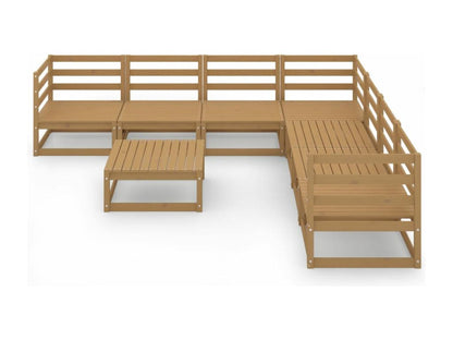 8-piece garden furniture set, honey brown, solid pine wood 88611MEGN