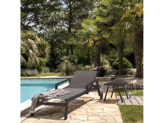 Multi-position sun lounger in aluminium and textilene Parisianestop 84092LQAL