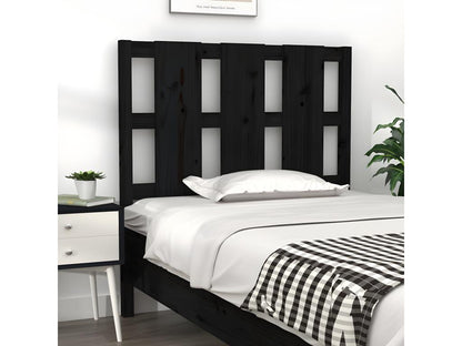 Black Headboard 105.5x4x100 cm Solid Pine Wood 20422ZTIT