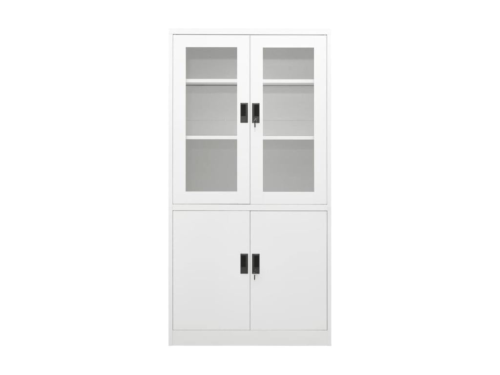 White office cabinet 90x40x180 cm Steel 36167PIDO