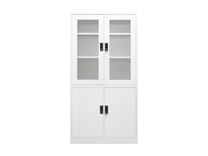 White office cabinet 90x40x180 cm Steel 36167PIDO
