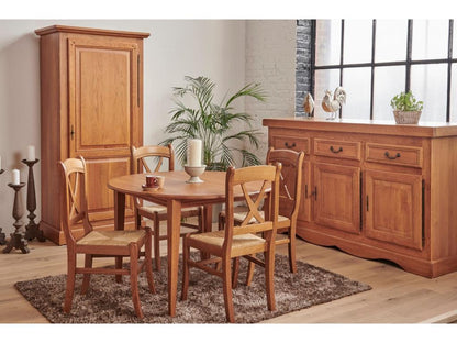 Solid oak armoire with 1 door and 3 shelves - Parisianestop 40599AEDN