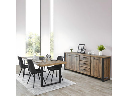 Parisianestop - 230cm Table Set with 3-Door, 3-Drawer Buffet 34002UROD