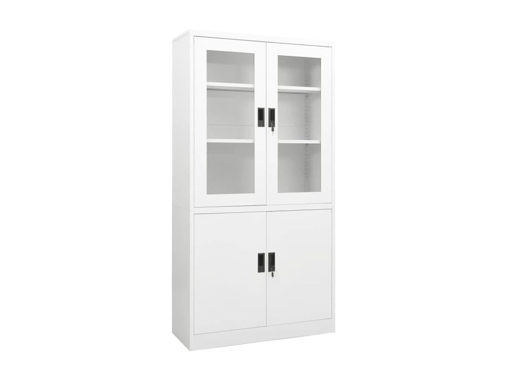 White office cabinet 90x40x180 cm Steel 36167PIDO