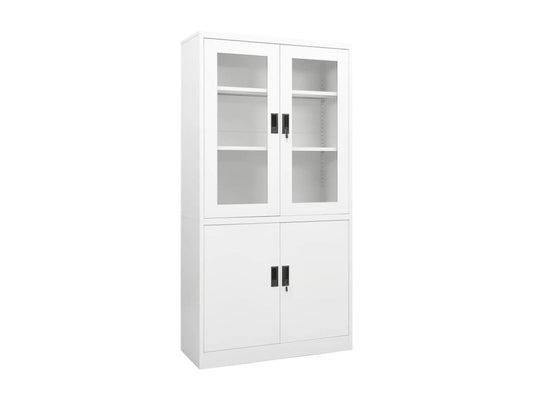 White office cabinet 90x40x180 cm Steel 36167PIDO
