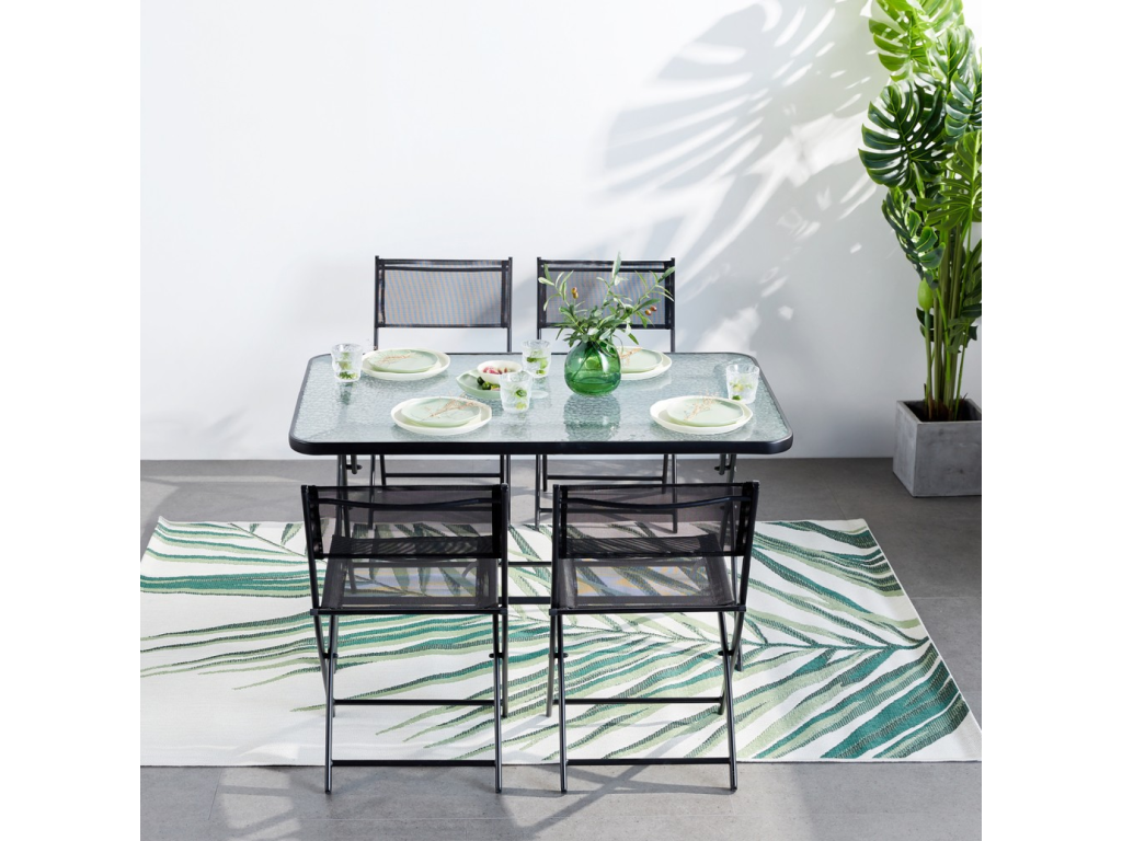 Garden table and 4 chairs Maisonpuretop 32452HDFE