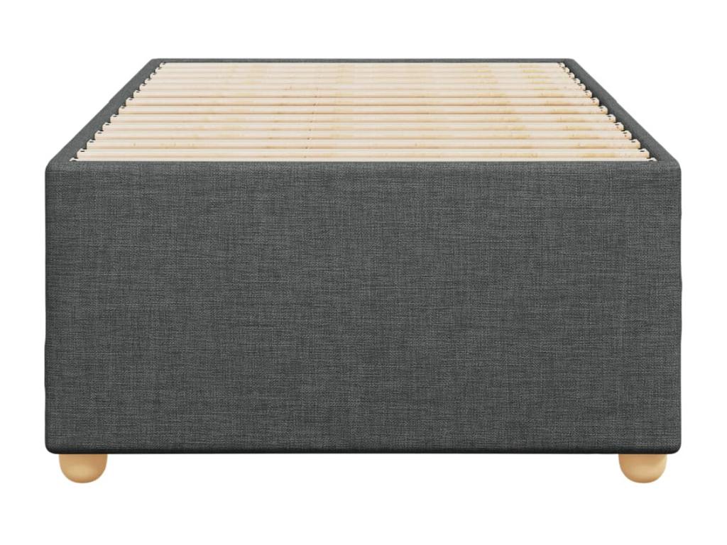 Bed frame without mattress, dark grey, 80x200 cm, fabric, 42824ONAT
