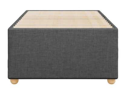 Bed frame without mattress, dark grey, 80x200 cm, fabric, 42824ONAT
