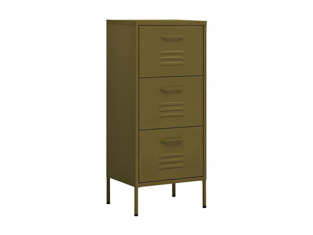 Olive Green Storage Cabinet 42.5x35x101.5 Steel 60332ZQHD
