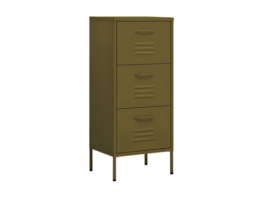 Olive Green Storage Cabinet 42.5x35x101.5 Steel 60332ZQHD