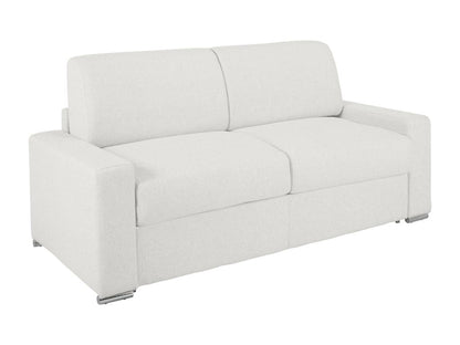3-seater express convertible sofa in white faux leather - Parisianestop wide sleeping area 140 cm - 22 cm memory foam mattress Parisianestop 68815SZKA