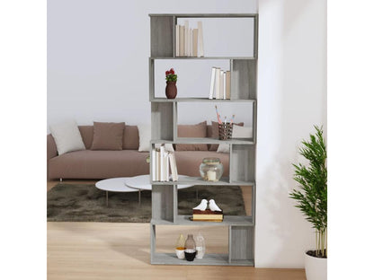 Parisianestop bookcase/room divider, grey, 80x24x192 cm, engineered wood, 29394CWBJ