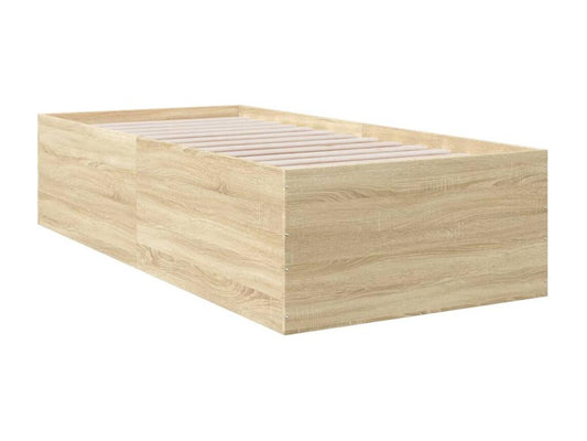 Parisianestop oak bed frame 100x200 cm engineered wood 85118THGF