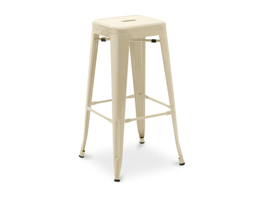 Parisianestop 76cm Reinforced Matte Steel Industrial High Stool -- Cream Color 30001AQCU