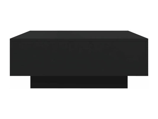 Black coffee table 80x80x31 cm engineered wood 77897WMUW