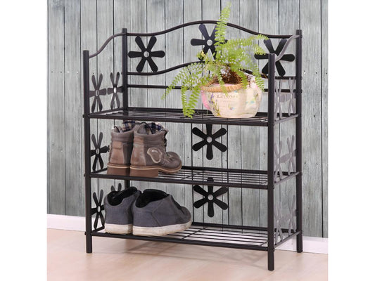 Geneva metal shelf/storage unit/shoe rack/bookcase with 3 shelves, H-70cm, 36112KCAN