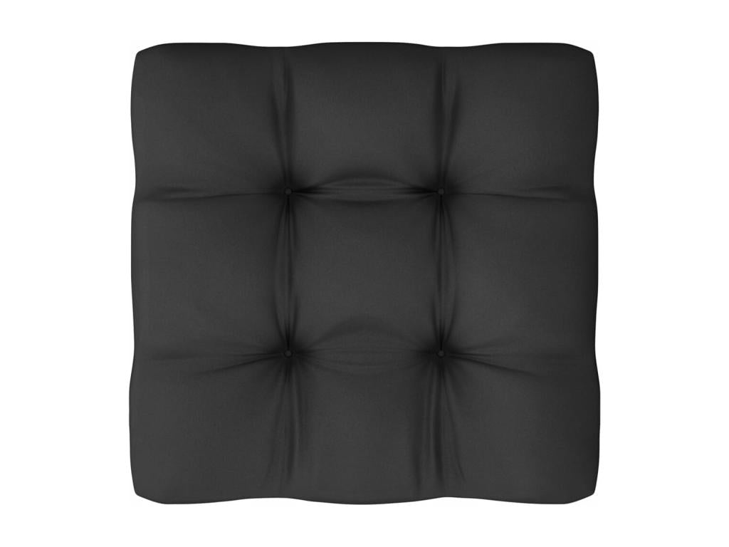 13-piece garden furniture set with cushions, black, solid pine wood, 19372TJIW