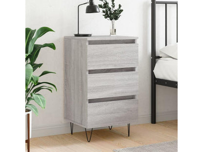 Parisianestop - Parisianestop bedside table, grey, 40x35x69 cm, engineered wood, 15774CMQX
