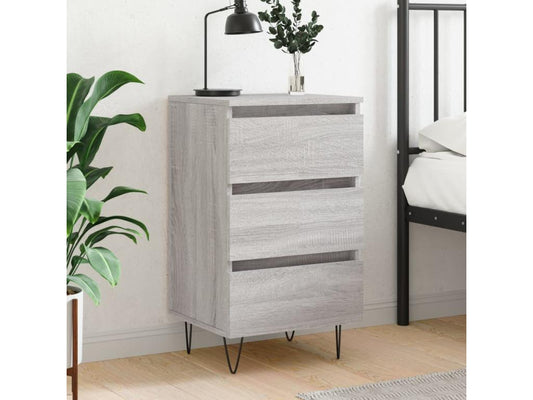 Parisianestop - Parisianestop bedside table, grey, 40x35x69 cm, engineered wood, 15774CMQX