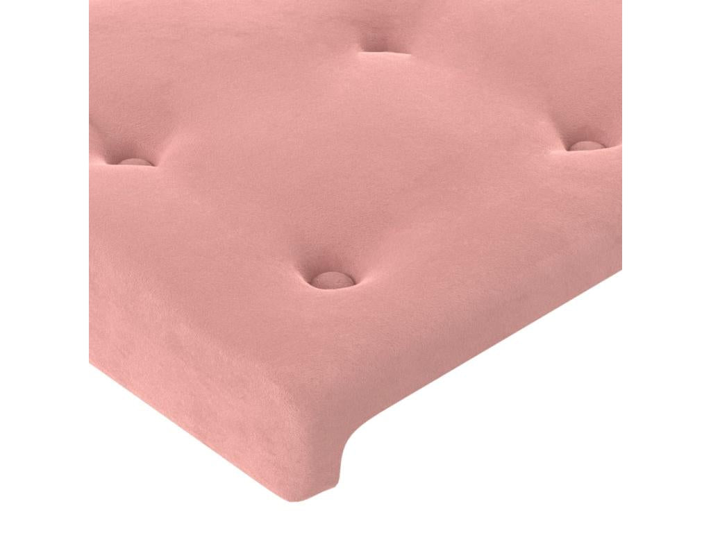 Headboard with wings, Pink, 93x16x118/128 cm, Velvet, 30205WHVB
